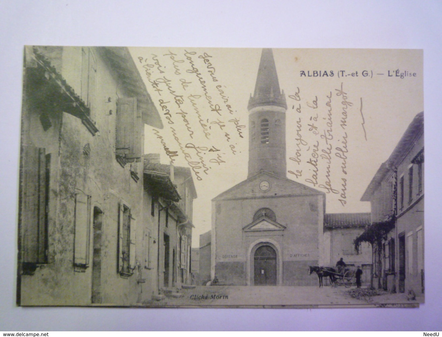 GP 2019 - 1480  ALBIAS  (Tarn-et-Garonne)  :  L'EGLISE   1925    XXX