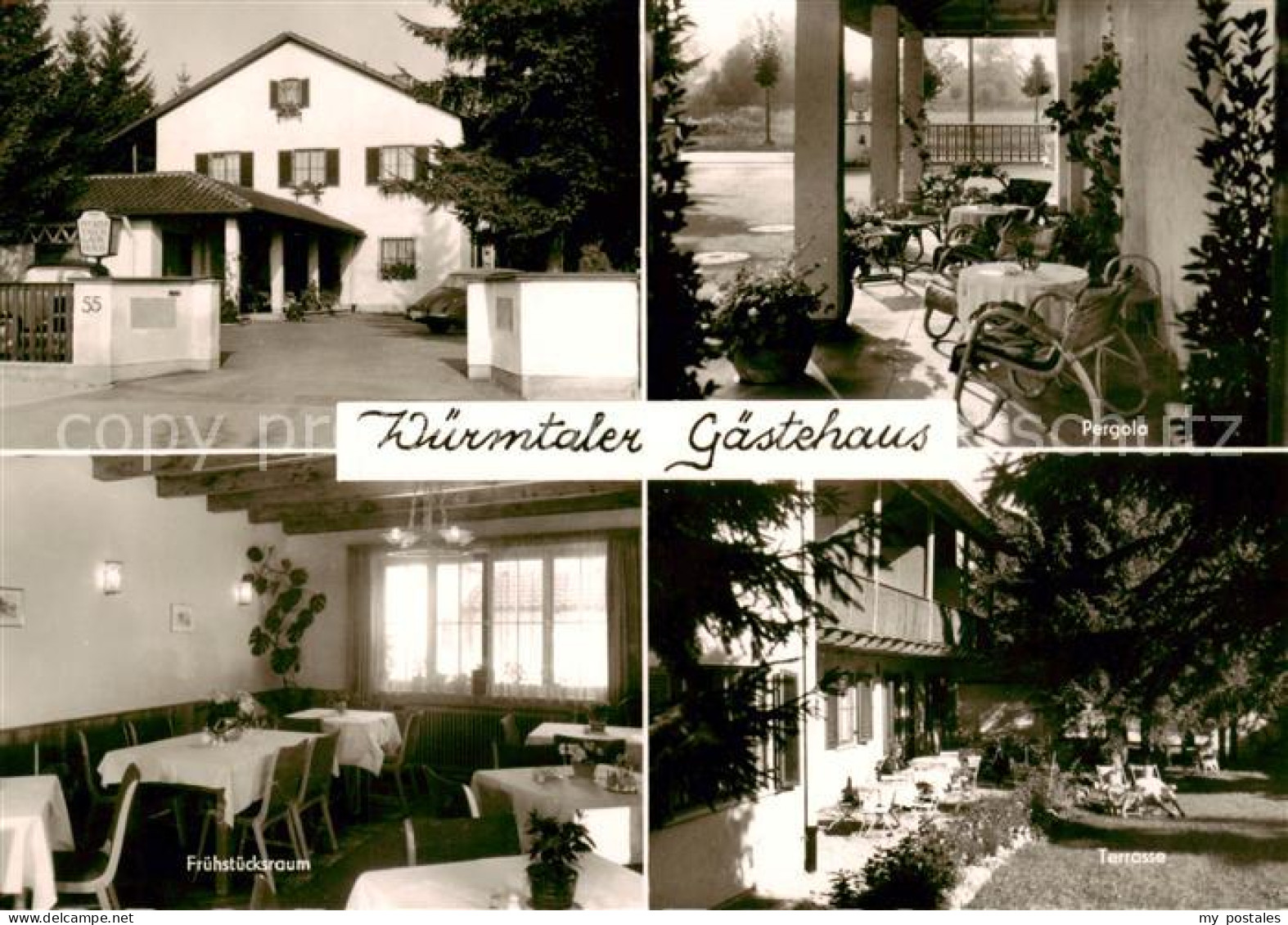 Graefelfing Wuermtaler Gaestehaus Pergola Fruehstuecksraum Terrasse