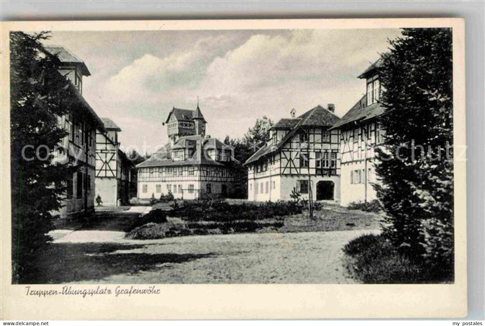 Grafenwoehr Truppenuebungsplatz Fachwerkhaeuser