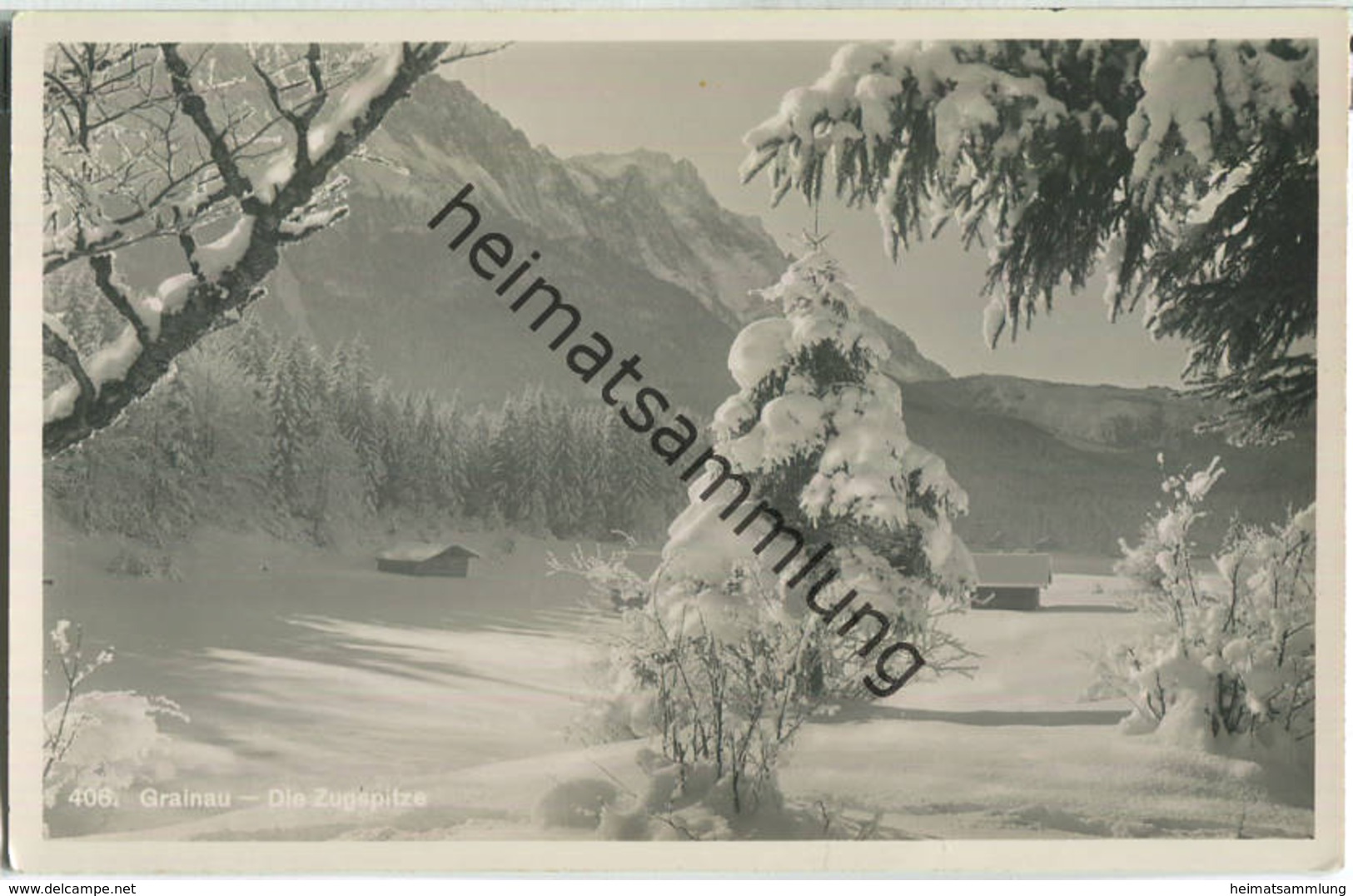 Grainau - Zugspitze - Winter - Foto-Ansichtskarte