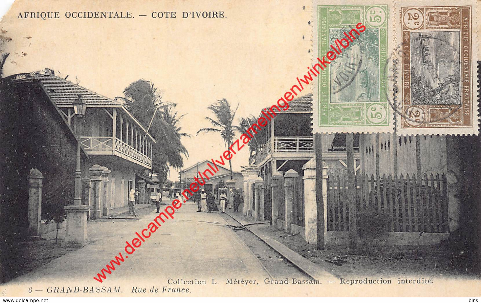 Grand Bassam - Rue de France - 1916 - Côte d'Ivoire - Ivory Coast