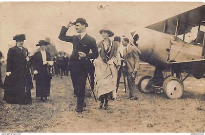Luxembourg - Famille Grand-Ducale - La Grande-Duchesse Charlotte et le Prince-Consort Félix - Avion Caudron C.60 - CARTE