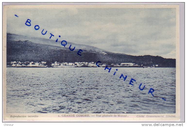 GRANDE COMORE VUE GENERALE DE MORONI