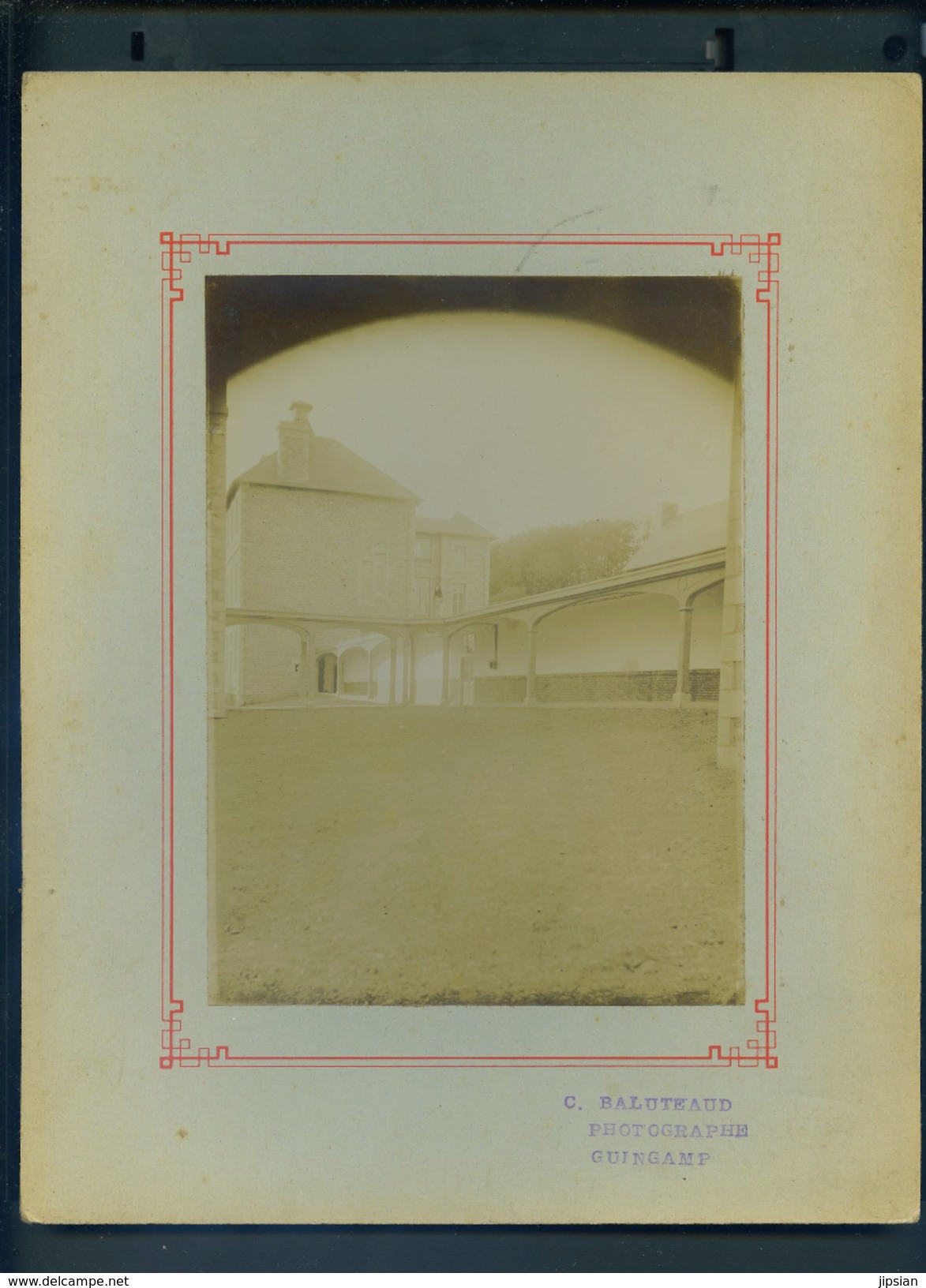 Grande photo circa 1900 Hôpital mixte Guingamp -- C. Baluteaud Photographe Guingamp  M1