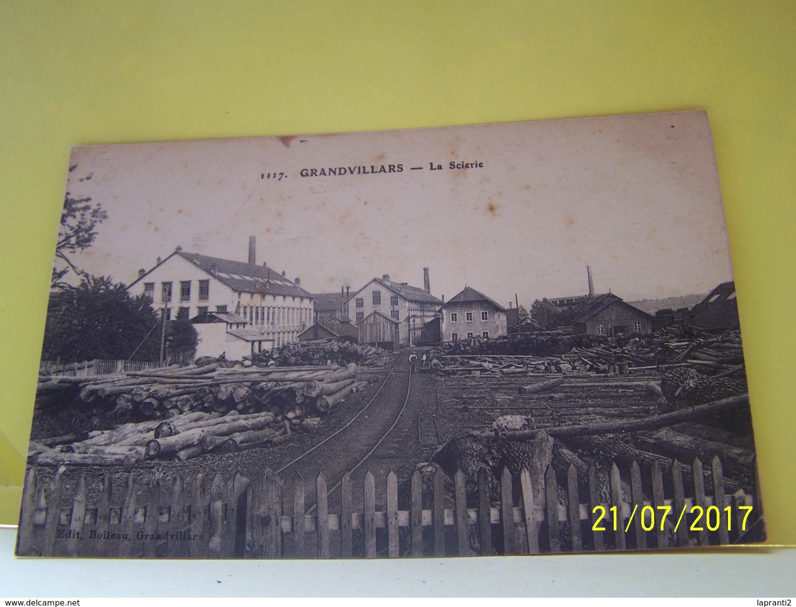 GRANDVILLARS (TERRITOIRE DE BELFORT) LES METIERS. LES USINES. LA SCIERIE.
