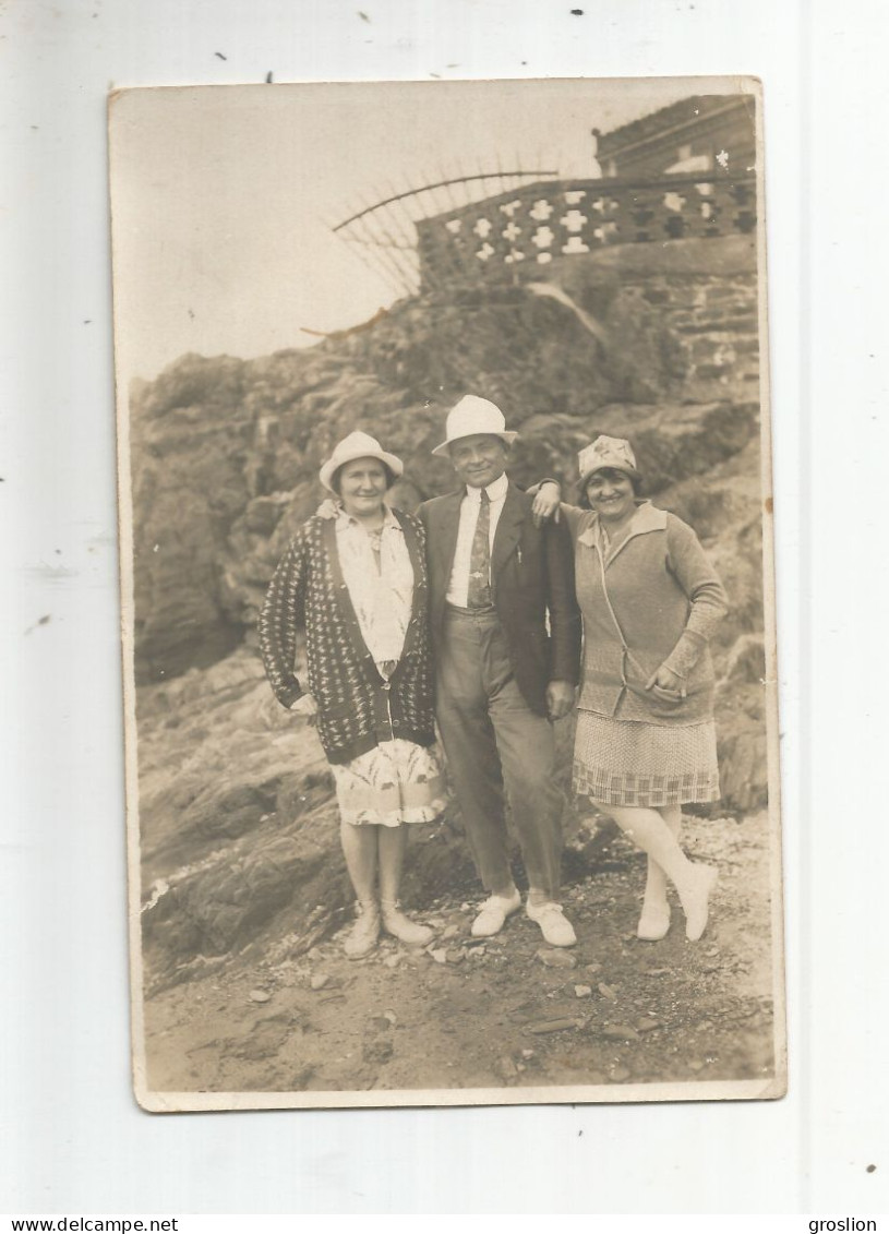 GRANVILLE (MANCHE) CARTE A LA PLAGE (BELLE ANIMATION) PHOTO PLAGE MADELEINE GRANVILLE