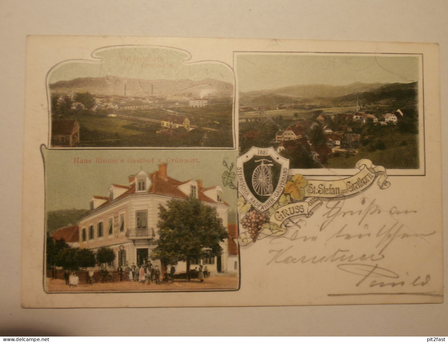 Gratwein / Gratkorn , 1907 , Radfahrer-Verband , Hans Rinner - Gasthof , Restaurant , Ansichtskarte , AK !