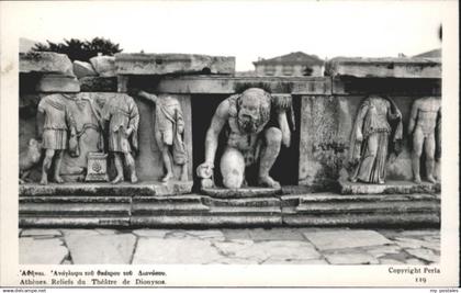 Athenes Athen Athenes Reliefs Theatre Dionysos