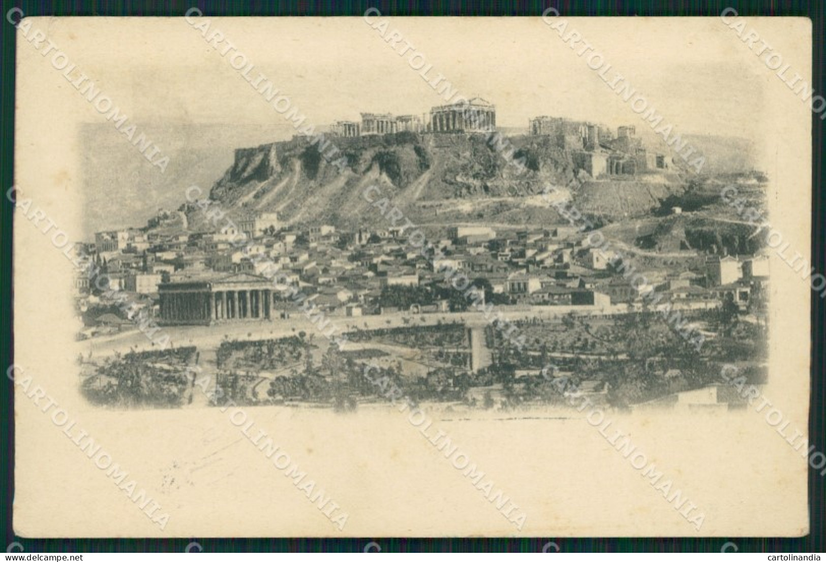 Grecia Greece Athens CORNER CREASE postcard cartolina MT0033