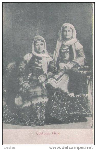 COSTUME GREC ( DEUX JEUNES FEMMES POSANT)