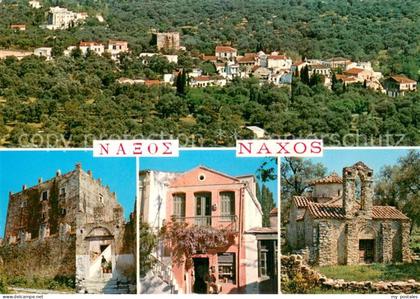 Naxos  Greece Fliegeraufnahme Das gruene Halki mit byantinischen und mittelalter