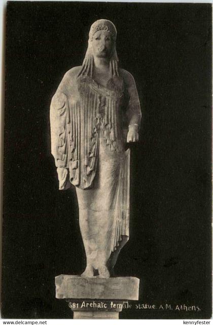 Athenes - Temple statue