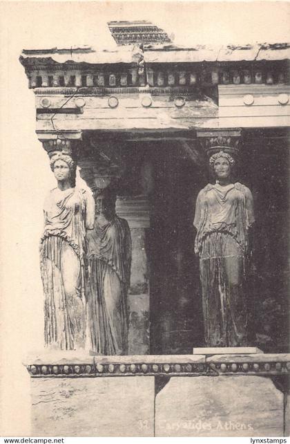 B220 Greece Caryatides Athens Statues vintage postcard
