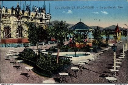 CPA Thessaloniki Saloniki Griechenland, Der Garten des Parks
