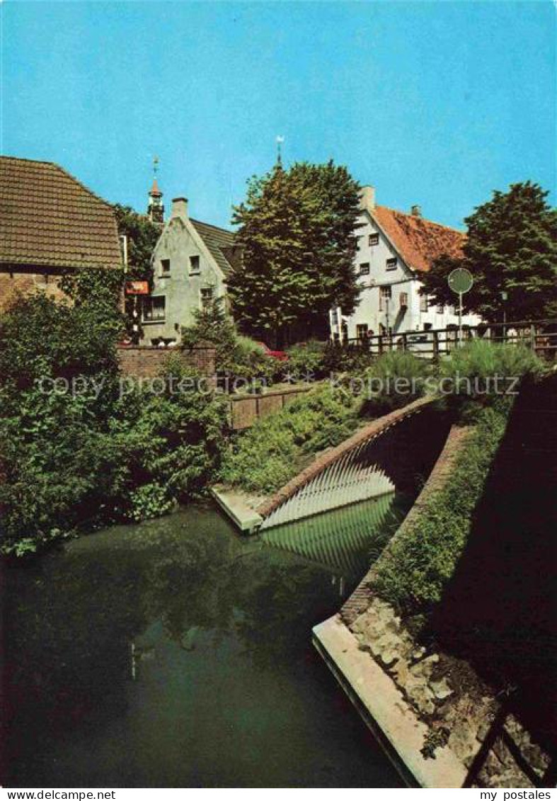 Greetsiel Krummhoern Aurich Niedersachsen Teilansicht Bruecke