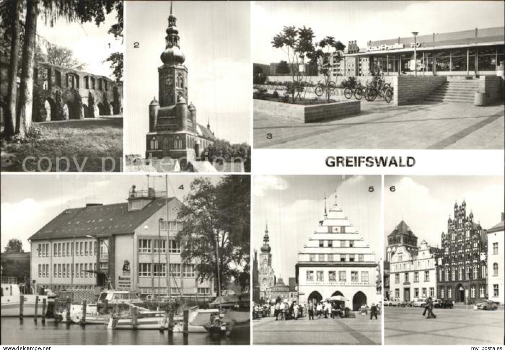 Greifswald Klosterruine Eldena Dom Sankt Nikolai HO Kaufhalle Rathaus