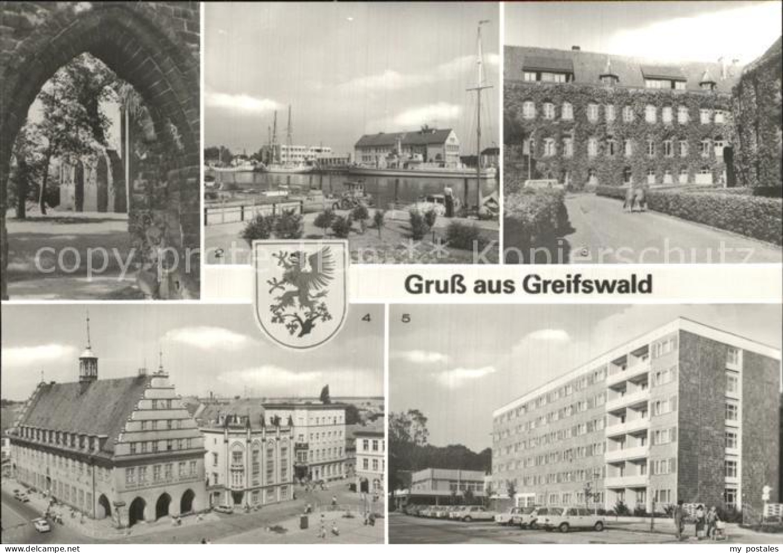 Greifswald Klosterruine Ortsteil Eldena Hafen Marineschule Rathaus