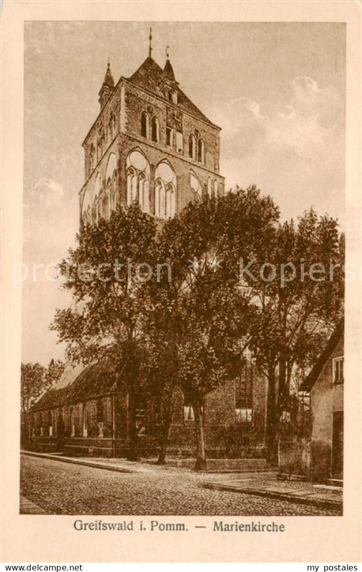 Greifswald Marienkirche Kuenstlerkarte