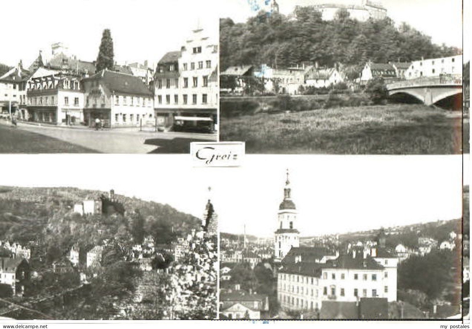 Greiz Thueringen Greiz Platz Schloss Kirche o 1981