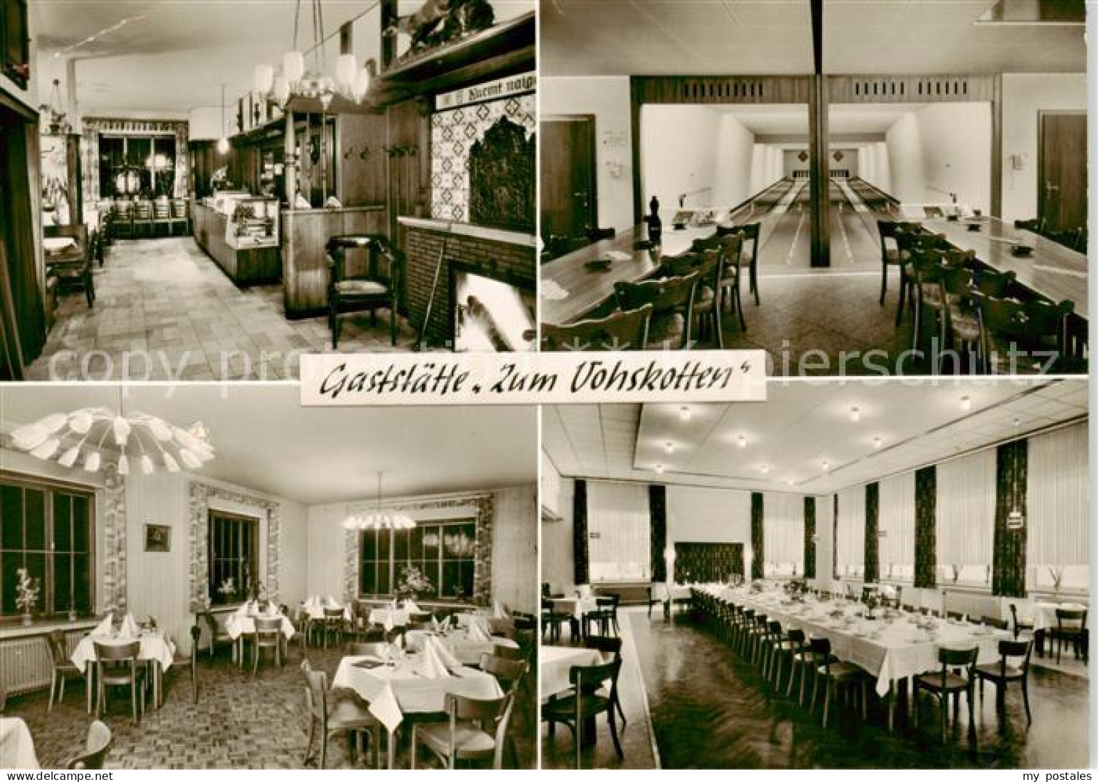 Greven  Westfalen Gaststaette Zum Vohskotten Gastraeume Kegelbahn