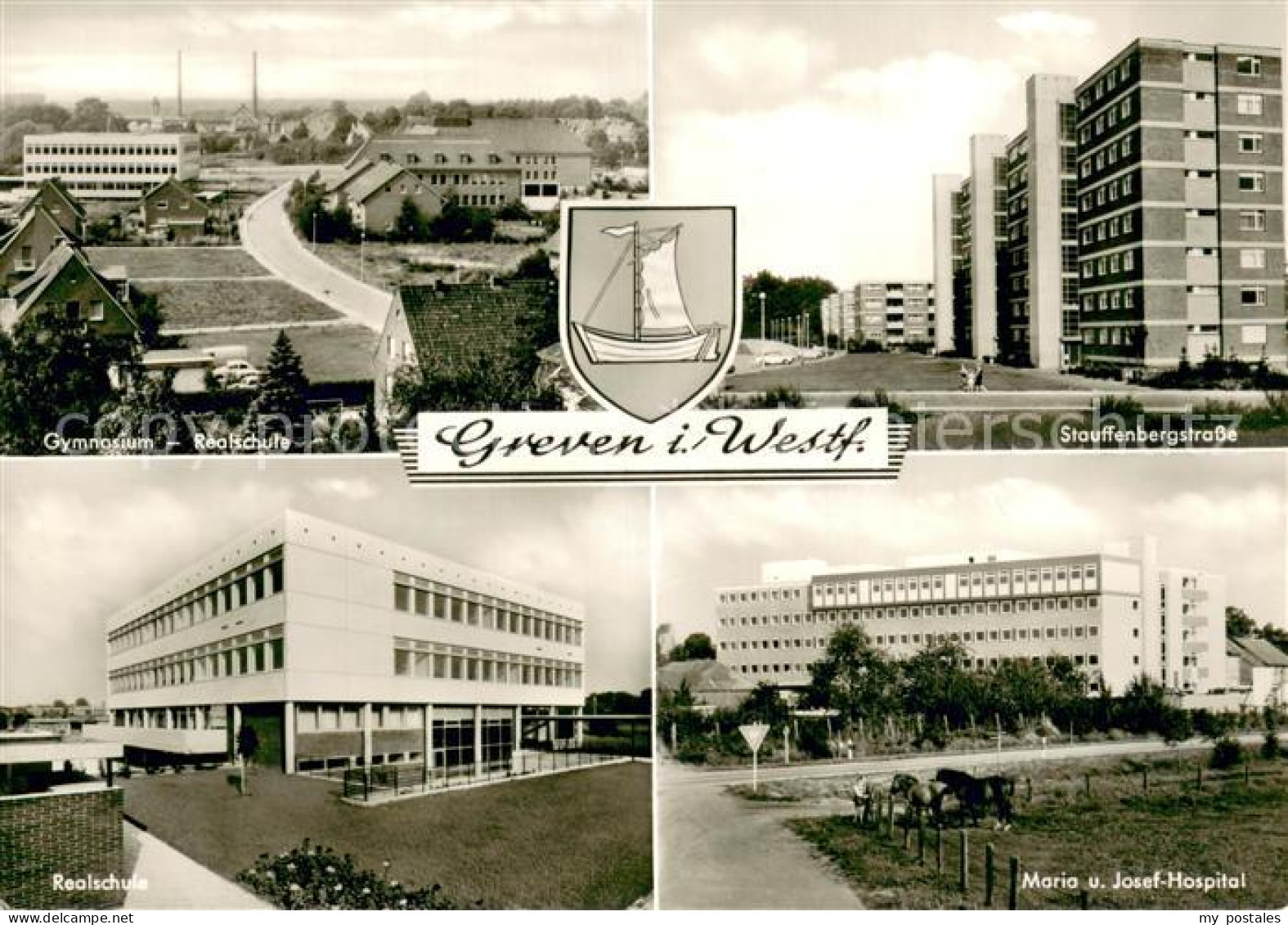 Greven Westfalen Stauffenbergstrasse Marie u. Josef-Hospital Realschule Gymnasiu