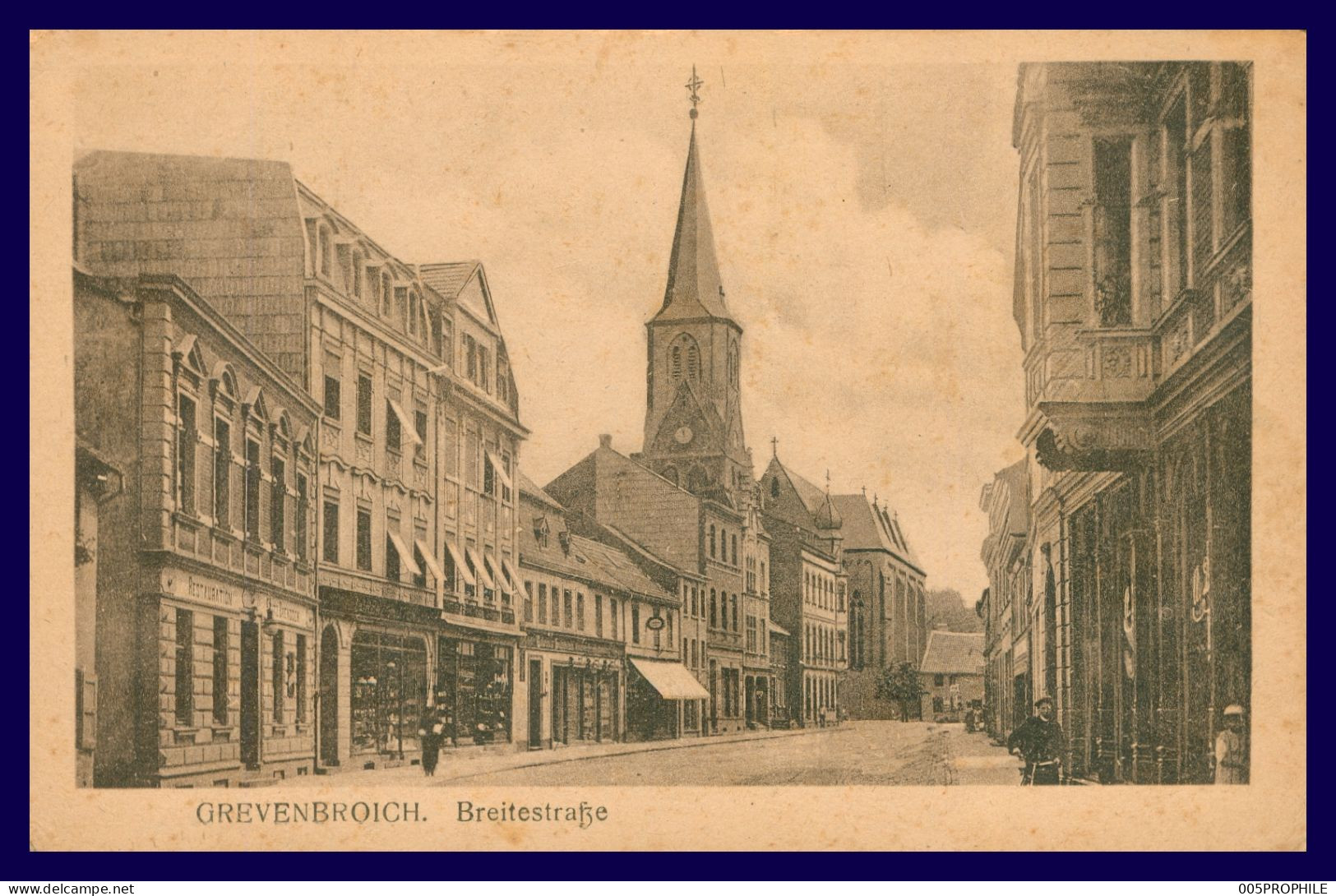 * GREVENBROICH - BREITESTRASSE - Breitestraße - EGLISE - ANIMÉE - EDIT KRAPOHL - 1919