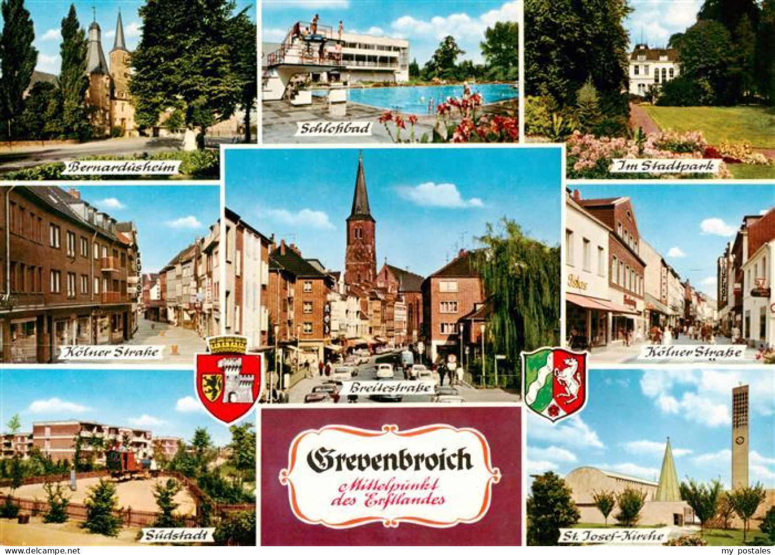 Grevenbroich NRW Bernardusheim Schlossbad Stadtpark Koelner Strasse Breitstrasse