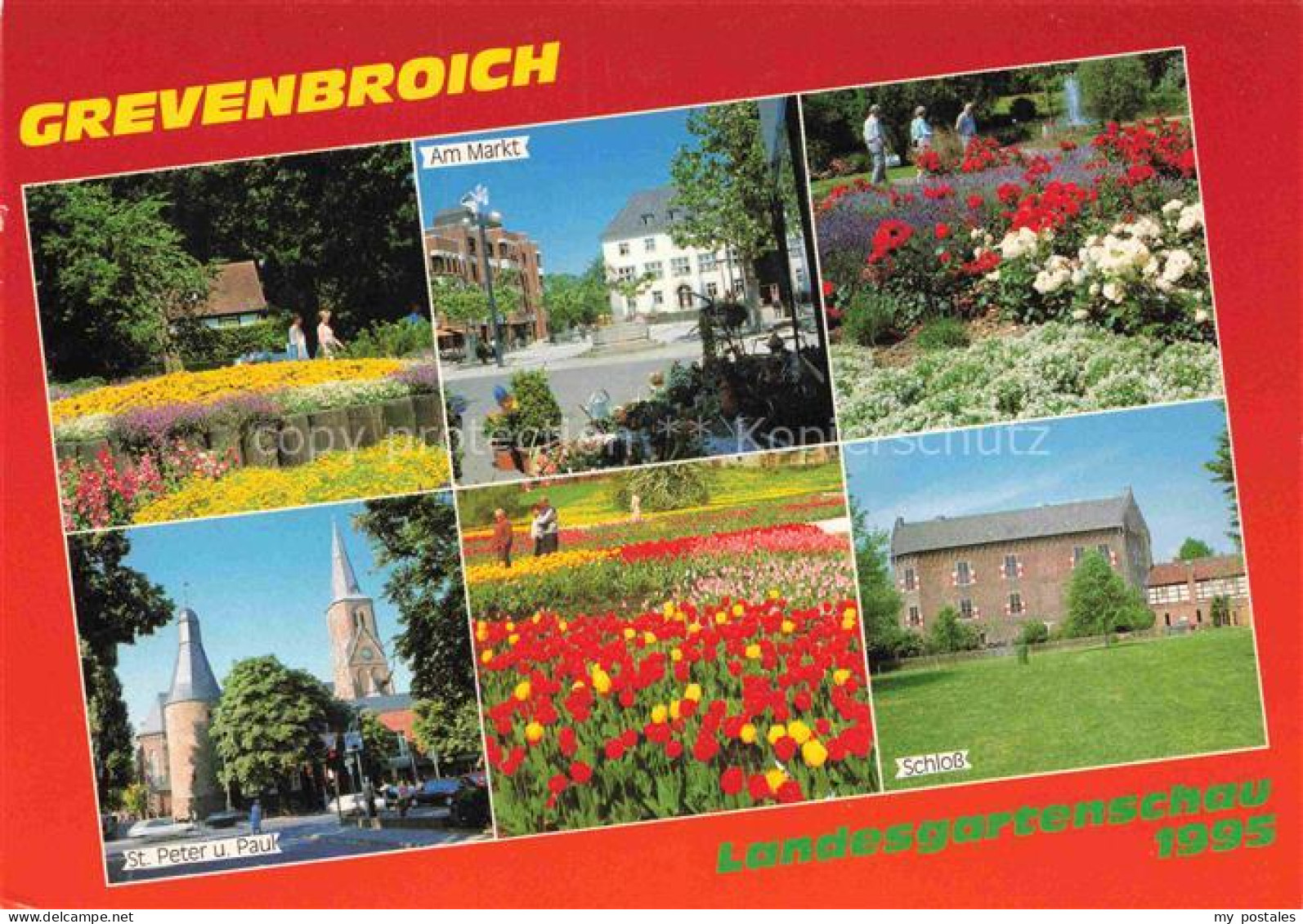 Grevenbroich NRW Landesgartenschau 1995 Markt St. Peter und Paul Kirche Schloss
