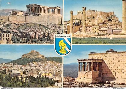 B108311 Greece Athene Temple Ruins Panorama General view real photo uk
