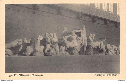 B217 Greece Olympie Fronton Statues vintage postcard