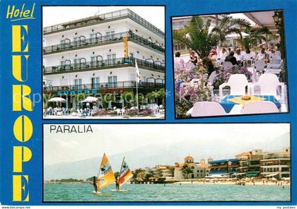 Paralia Hotel Europe Terrasse Strandpartie