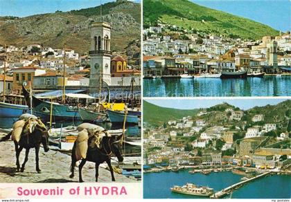 Hydra Ydra Hidra Idra Greece Hafen Fischkutter Lasttiere Panorama Hafen Luftaufn
