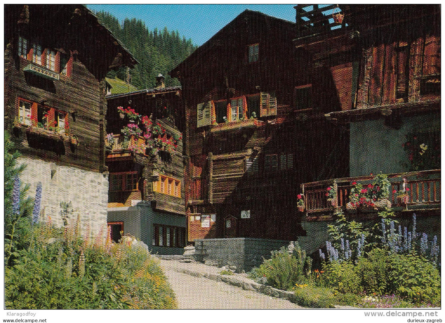 Grimentz old postcard travelled 1981 bb151102