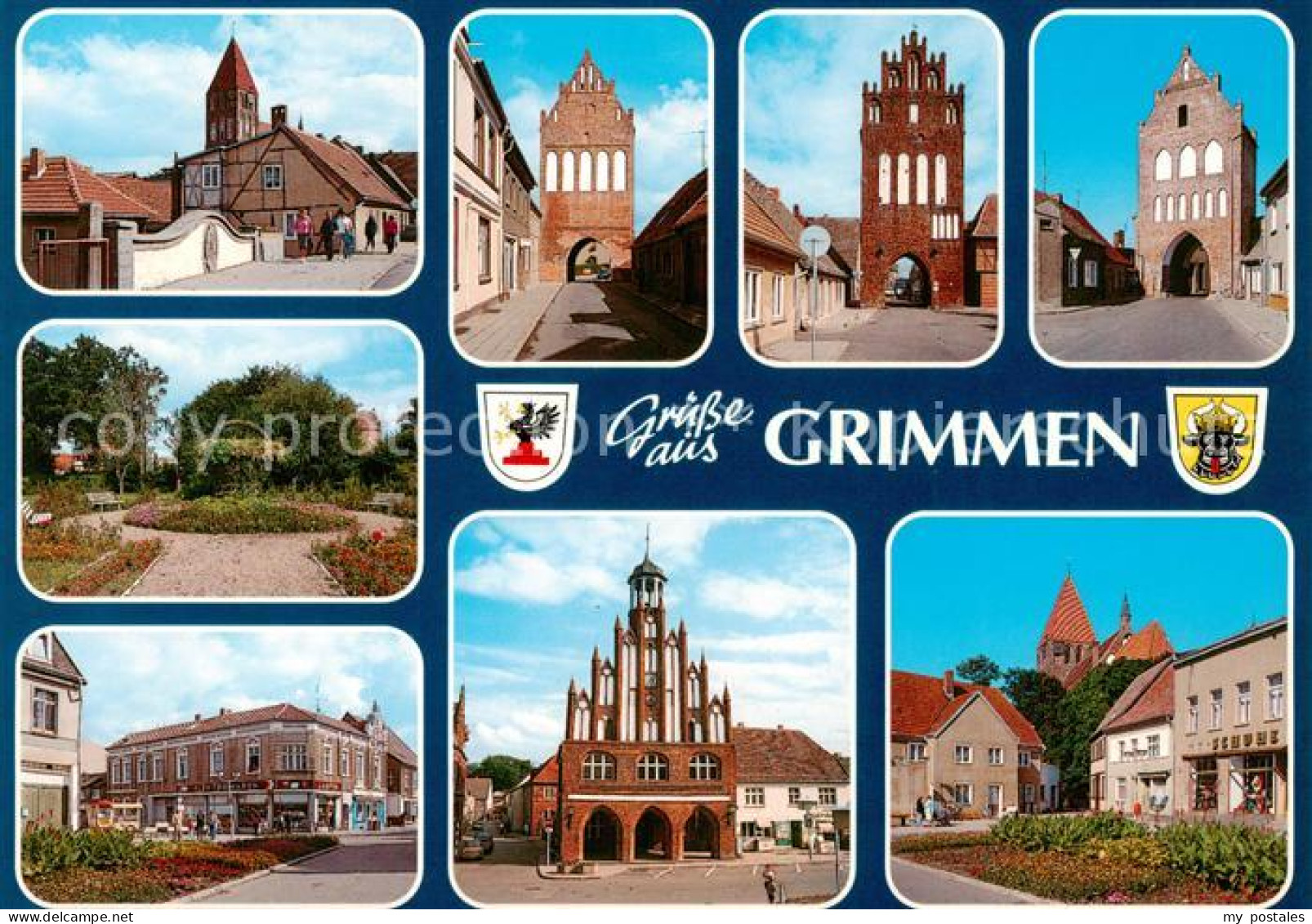 Grimmen Bahnhofstrasse Stadttore Stadtpark Marktplatz Rathaus Marienkirche