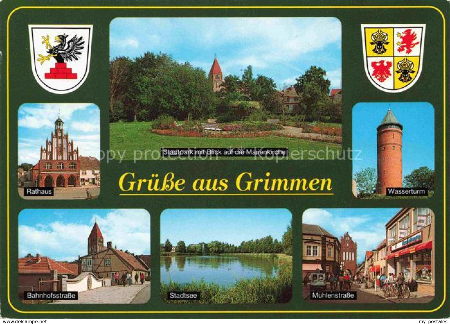Grimmen Mecklenburg-Vorpommern Rathaus Stadtpark Marienkirche Bahnhofstrasse Was