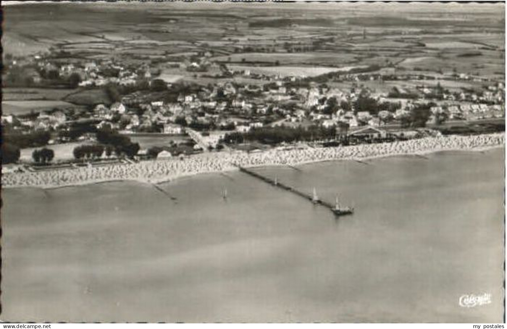 Groemitz Ostseebad Groemitz Fliegeraufnahme ungelaufen ca. 1955
