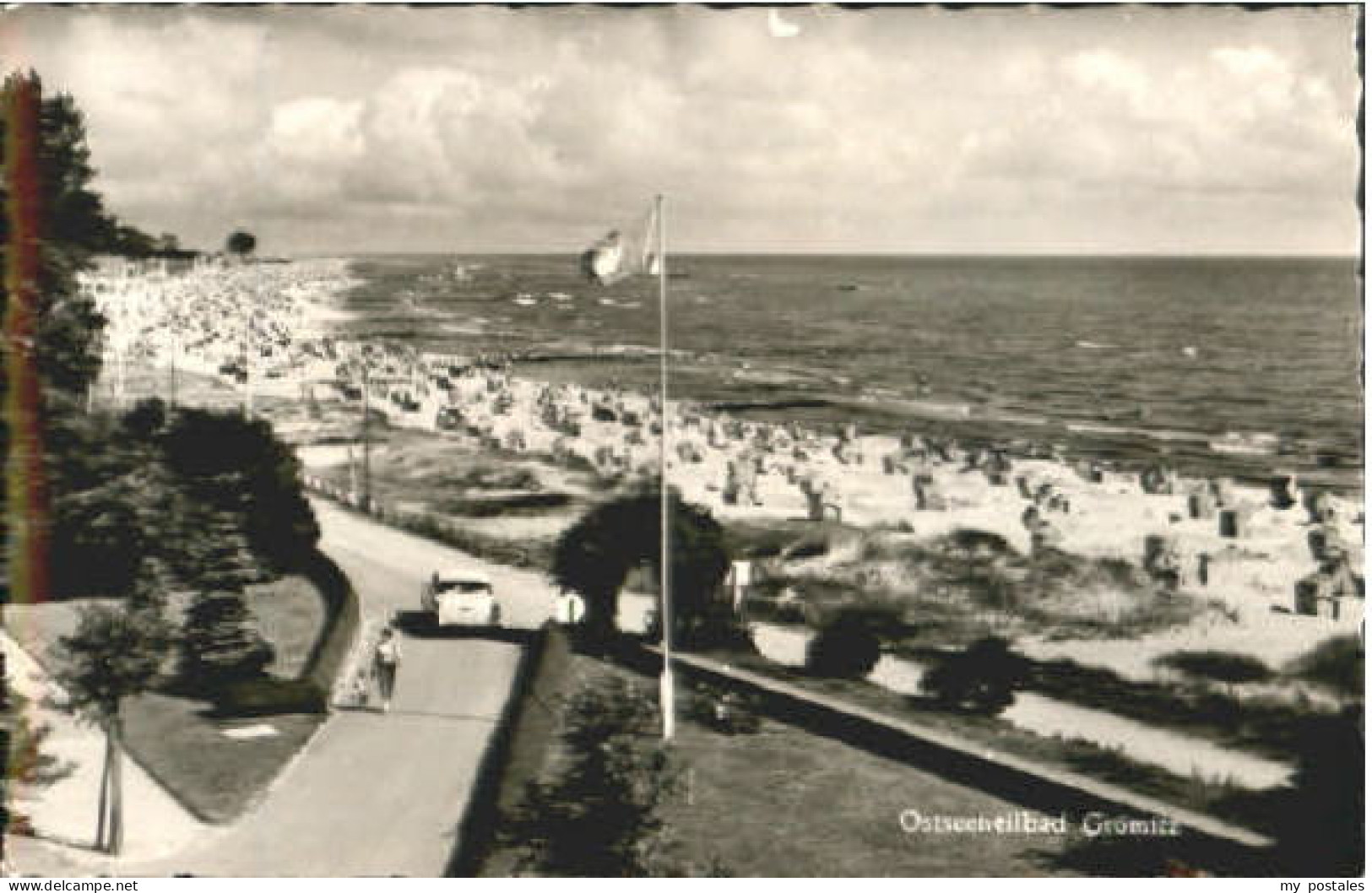 Groemitz Ostseebad Groemitz Strand ungelaufen ca. 1955