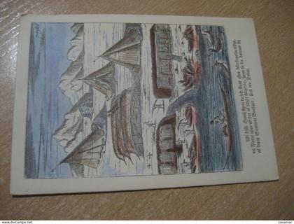 Apostle Hans Egede Christmas Rotary Sukkertoppen Manitsok 1981 cancel postcard GREENLAND Denmark Gronland