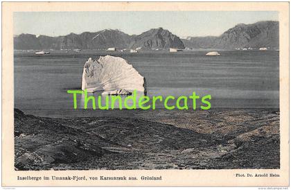 CPA  GREENLAND  GRONLAND -   INSELBERGE IM UMANAK FJORD VON KARSUARSUK AUS