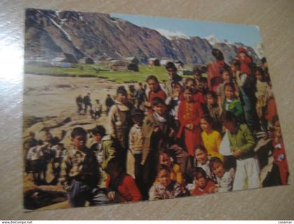 FREDERIKSDAL Youth South Godthab Nuuk 1979 cancel postcard GREENLAND Denmark Gronland