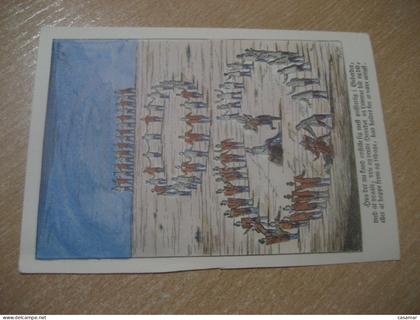 Apostle Hans Egede Christmas Rotary ? Godthab Nuuk 1980 cancel postcard GREENLAND Denmark Gronland