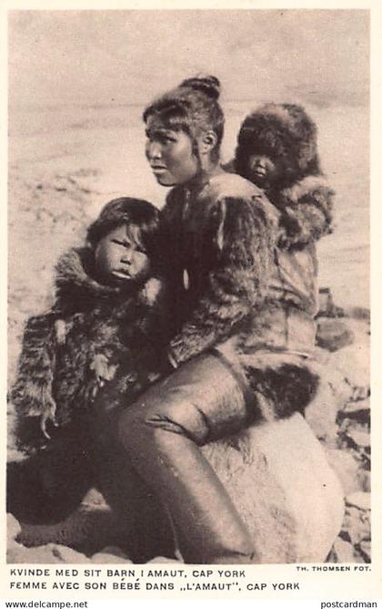 GRØNLAND Greenland - Woman wearing the Amauti with her baby, Cape York - Publ. Administration du Groenland - Egmont H. P