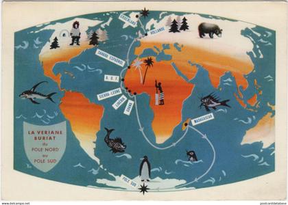 Gronland - La veriane buriat du Pole Nord au Pole Sud - & map