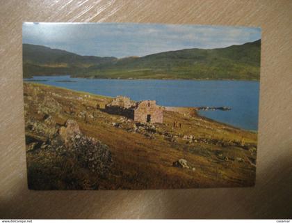 HVALSO Church ruins South Godthab Nuuk 1980 cancel postcard GREENLAND Denmark Gronland