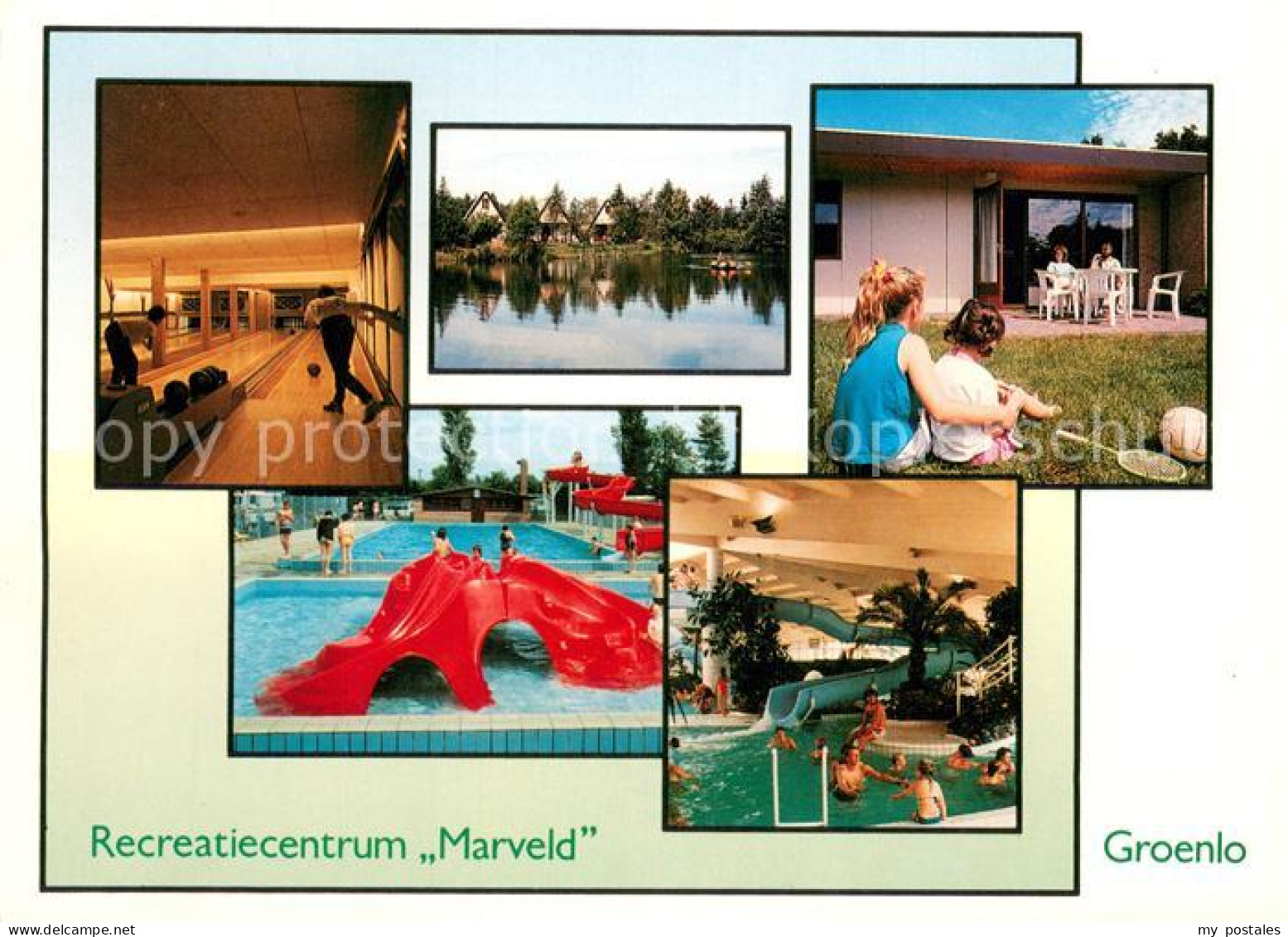Groenlo Recreatiecentrum Marveld Kegelbahn Freibad Freizeitbad Bungalow