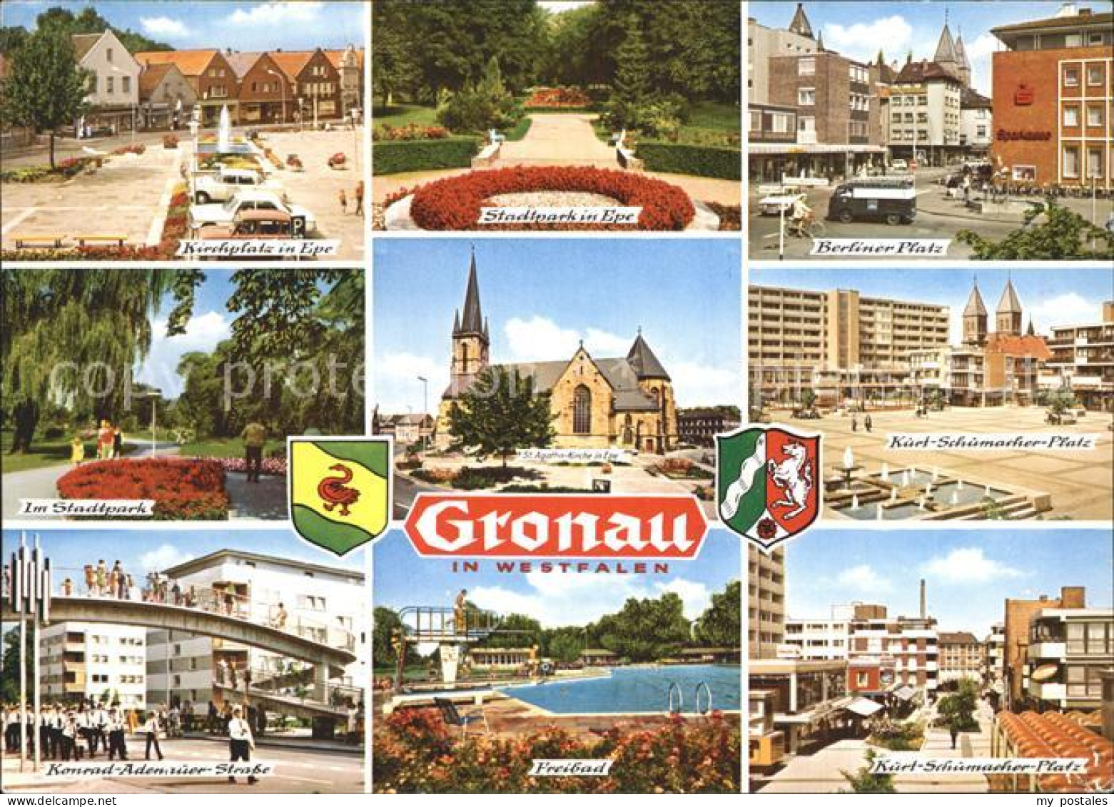 Gronau Westfalen Berliner-Platz Konrad-Adenauer-Strasse Kurt-Schumacher-Platz