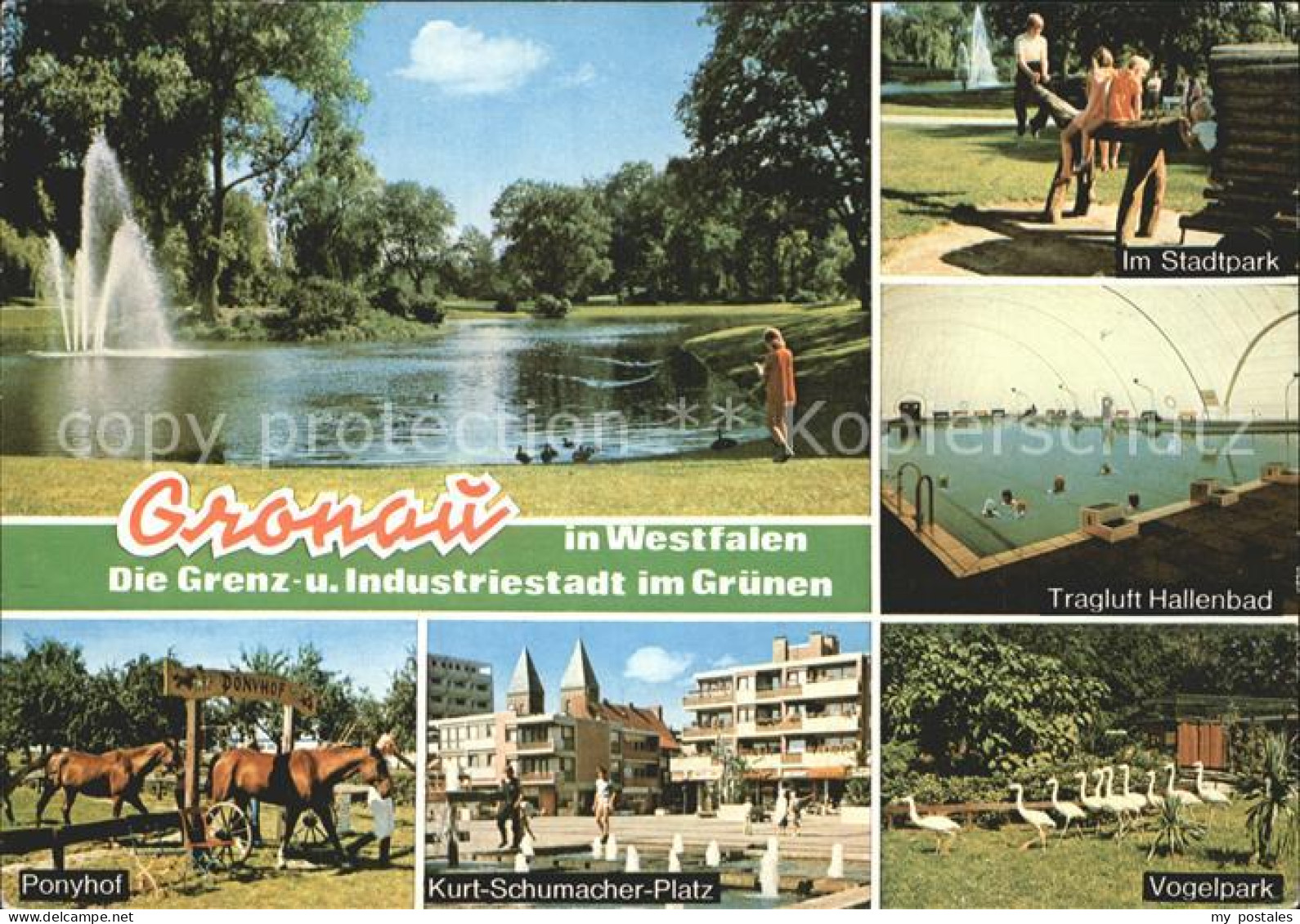 Gronau Westfalen Stadtpark Tragluft Hallenbad Vogelpark Kurt-Schumacher-Platz