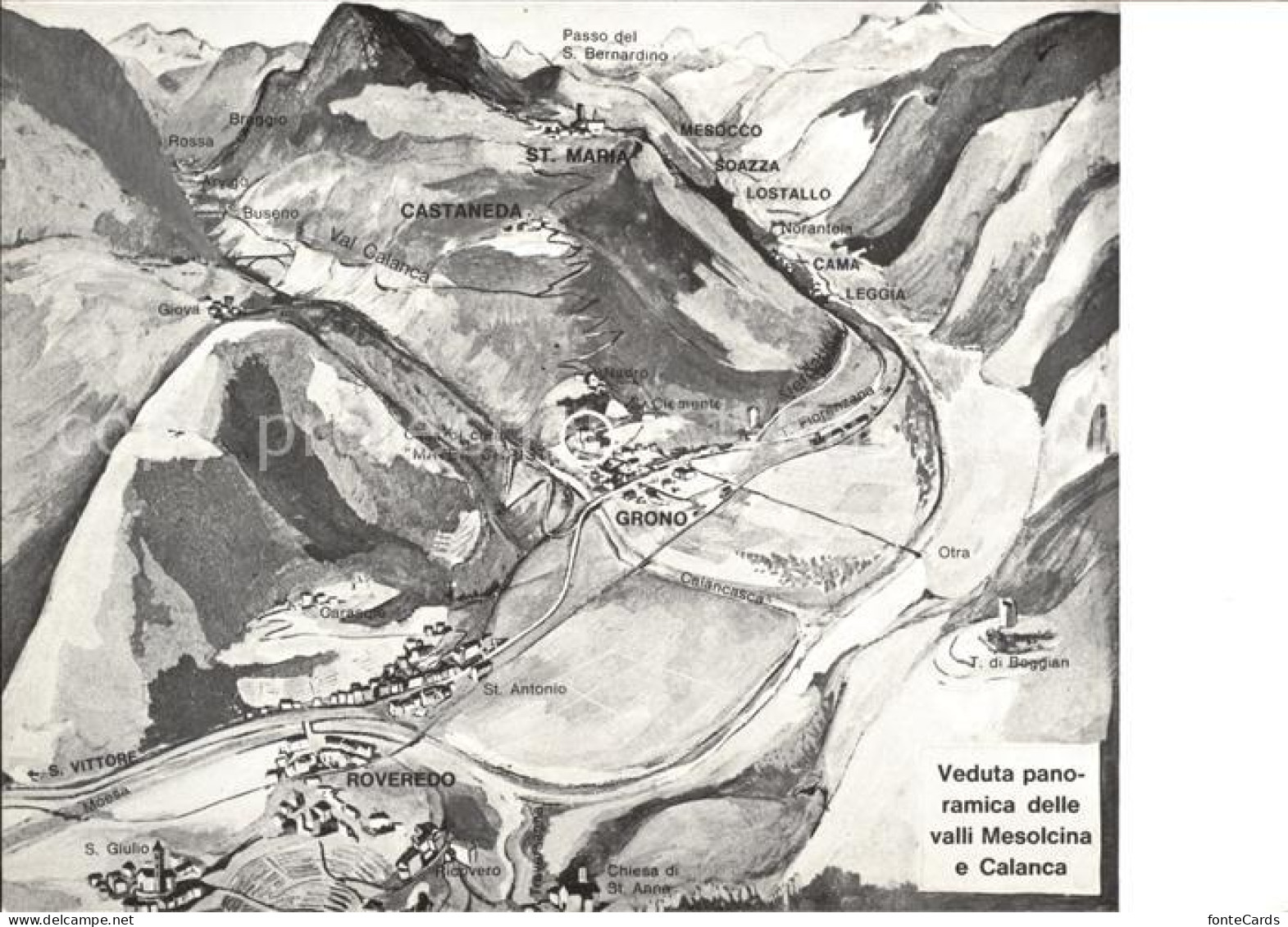 Grono Panoramakarte Casa di cura Mater Christi Castaneda St. Maria
