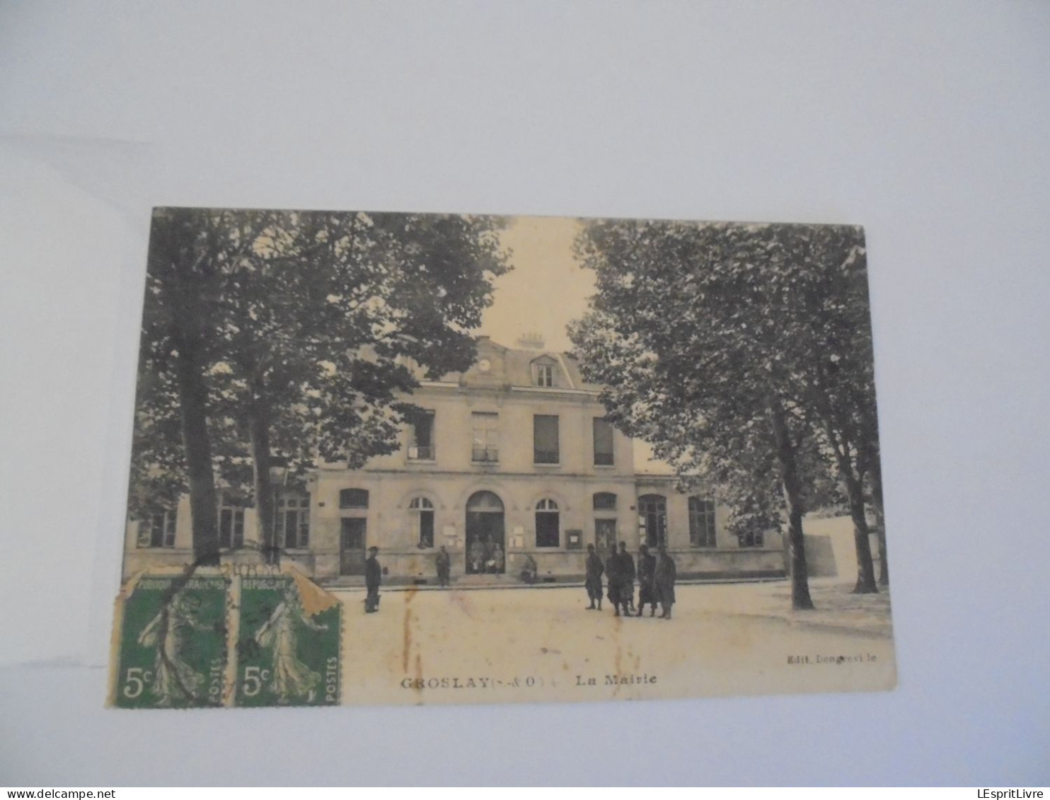 GROSLAY La Mairie Animée Carte Postale  Postcard CP PK