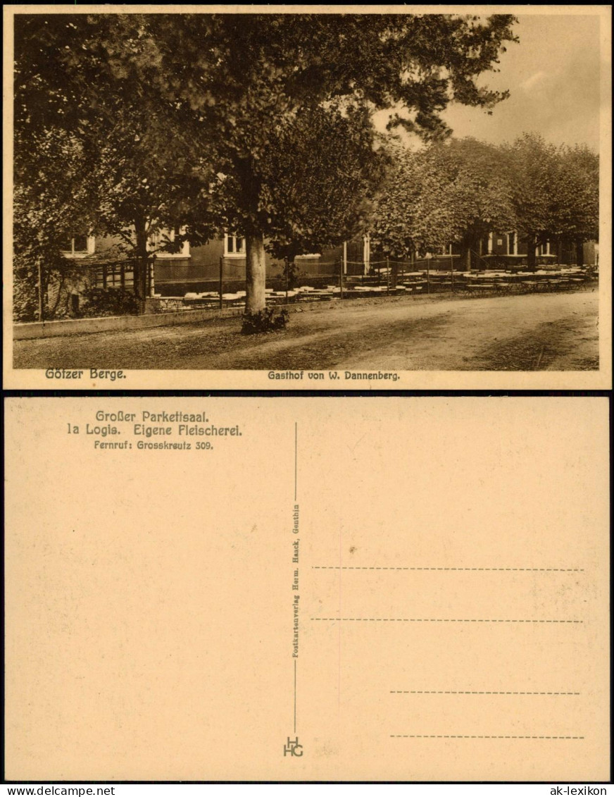 Groß Kreutz (Havel) Götzer Berge. Gasthof Dannenberg LK Potsdam Mittelmark 1924